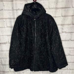 Dennis Basso Black Textured Jacket